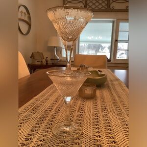 Beyond beautiful set of 2 vintage martini glasses